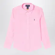 [Polo Ralph Lauren] Pink linen button-down shirt 6 Y Pink