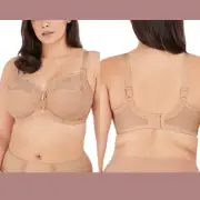 NWT Elomi [ 32L US ] Meredith Full Figure Underwire Full Fit Bra Nude #5591