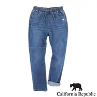 在飛比找momo購物網優惠-【California Republic】基本款灰藍色抽繩男