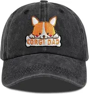 [ZVUZVO] Corgi Gifts for Corgi Lovers,Corgi Mom/Dad Hat for Women Men,Adjustable Embroidered Dog Cap for Christmas Fathers Day