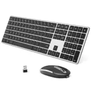 2025 New Wireless Keyboard and Mouse Combo：2.4G Silent Cordless Keyboard Mous...