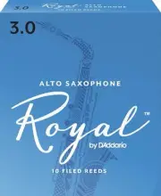 Rico Royal Alto Sax Reeds, Strength 3.0, 10-pack