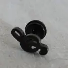 TREBLE CLEF POST CARTILAGE FLATBACK PIERCING -BLACK