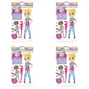 4x Crayola Kids/Childrens Art/Craft Creations Fashion/Styling Sketch Set 3y+