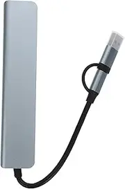 DOITOOL Type Multi Port Hub Adapter Splitter for Laptop Portable Design for Data Transfer and Device Connections Compatible with Disk Card Reader and More