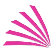 25Pcs 5 Inch Arrows Vanes Left Wing Arrow Feather Turkey Fletching, Fuchsia
