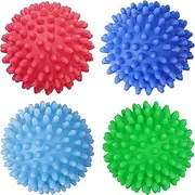 Bienstylife 4-Pack Reusable Laundry Dryer Balls - Eco Friendly Fabric Softener Alternatives Soften and Fluff Laundry Wrinkle Release(Set of 4 Colorful Color)