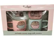 Pusheen the Cat Tea 2 cups and 2 coaster set