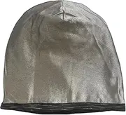 ZAMAKS Unisex Anti Radiation Cap,EMF Electromagnetic Wave RFID Shielding Protection Hat,100% Silver Fiber Beanies Hat (Color : Black, Size : One Size), Black, One Size