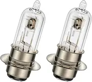SOFOC P15D-25-1 H6M Motorcycle ATVs Headlights Bulb High/Low Beam Lamp Dual Contact Base 6V 25W Warm white 2Pcs