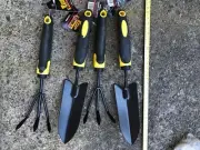 4x Steel Fork Claw and Spade Steel Garden gardening Tools, soft grip toolkit