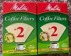 2X Melitta Super Premium #2 Cone Paper Coffee Filters Natural Brown,40ct= 80 pcs