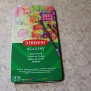 Derwent Academy Colored Pencils, 2.9mm Core, Metal Tin, 12 Count (2301937)