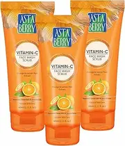 Orange Face Wash Scrub, Daily Exfoliating Cleanse, 60ml