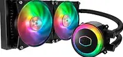 Cooler Master MasterLiquid ML240R RGB CPU Liquid Cooler - ARGB Lighting Sync, Premium Pump Design and Dual MF120R ARGB Fans