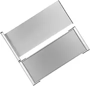 Cabilock 2-piece Aluminum Door Hanger Set Wall Mount Office Name Plate Holders Double-sided Tape 12x28 Single Double Sided Slots for Decor