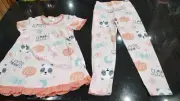 Girls Gymboree pink panda bear pajama set new with tags size 8t