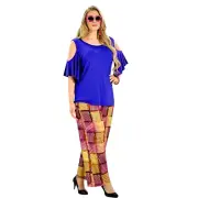 Plus Size Could Shoulder Top Patchwork Trousers Casual Wear European Products