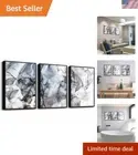 Stylish Black Framed Canvas Art Prints - 3-Piece Set for Any Modern Space