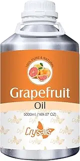 CRYSALIS Grapefruit (Citrus × Paradisi) | Pure & Natural Undiluted Carrier Oil Organic Standard/Cold Pressed Oil for Glowing Skin, Healthy Hair, Nourished Face Moisturized (169.07 Fl Oz (Pack of 1))