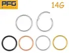 Pairs & Singles 14G Stainless Steel Hinged Hoop Ear Nose Ring Sleeper Earrings