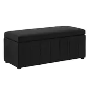 Becca Storage Ottoman Blanket Box Lounge Bench black velvet