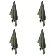 4PK Linen House Aria Pine Cotton/Bamboo Quick Dry Soft Face Washer 33x33cm Green