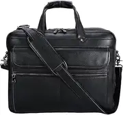 [STAR VISTA] Scala Pro Business Messenger Bag, Full Grain Leather Briefcase, Triple Compartments, YKK Zippers, Brass Hardware