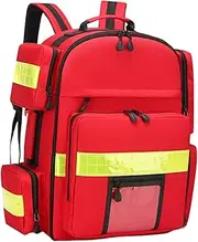Zialofi First Aid Backpack Emergency Knapsack Empty Wear Resistant First Responder Bag First Aid Rucksack for Car Hiking