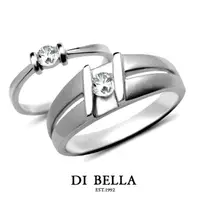 在飛比找momo購物網優惠-【DI BELLA】璀燦星空 真鑽情人對戒(對戒)