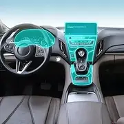 Car Interior Film Dashboard Piano Board Shift Center Console Anti-Scratch Transparent TPU Protection Film,for Acura RDX 2019-2024 (Style for LHD)