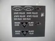 Rhode Island State Police SWAT Truck Decals 1:24