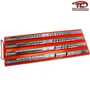 2 80Pc Socket Rack Trays Storage Mechanics Organization Tool 1/4" 3/8" & 1/2"
