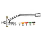 Pressure Washer Double Tip Attachment Adapter Features Quick Connection System