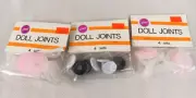 NOSIP Lot Of 3 Zims DOLL AND TEDDY BEAR JOINTS, 4-PC SETS, PLASTIC