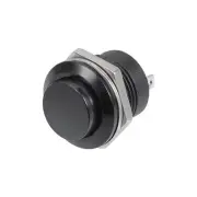 5Pcs,16mm Black Momentary Push Button Switch Round Raised Button R13-507 SPST NO