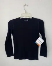 Smartwool Kids Baselayer Crew Long Sleeve Black Size Medium
