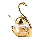 Swan Spice Glass Jar with Swan Rack Organize Your Spices with Elegance