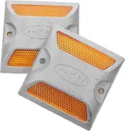 2pcs Reflective Road Signs Stick on Reflectors Reflective Yield Symbol Reflectors for Cars Road Side Triangle Reflectors Driveway Markers Reflectors Car Reflector Aluminum
