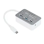 7in1 Type C To 3 Port USB 3.0 Hub Combo MS SD M2 TF Card Reader For Laptop PC
