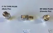F Type Male Jack to RP SMA Male Plug Straight Adapter RF Connector Converter USA