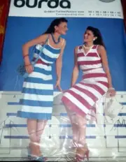 *LOVELY VTG DRESS BURDA Sewing Pattern 8-10-12-14-16 UNCUT