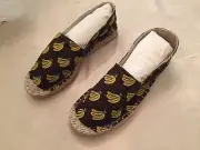 SS16 Moschino Couture X Jeremy Scott Super Mario Banana Bunch canvas espadrilles