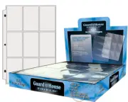 100 Pack Box Guardhouse Shield Archival 9 Pocket Pages for Trading/Sports Cards