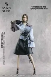 SAtoys SA037 1/6 Fashion Patchwork Dress Clothes Fit 12'' TBL PH Action Figure