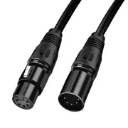 HOSONGIN 5 PIN XLR DMX Cable Adapter 10 Feet, DMX512 5PIN XLR Male to Female ...