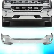 For 2016-2019 Silverado 1500 Chrome Front Bumper Face Bar w/Sensor/Fog Lamp Hole