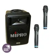 Mipro MA505 Portable Battery PA System with 2x Wireless Handheld Microphones