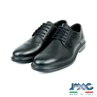 在飛比找momo購物網優惠-【IMAC】經典鞋襟壓線綁帶德比鞋 黑色(350090-BL