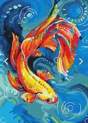 Diamond Art Club Siamese Fighting Fish Full Kit Eve Izzett *Discontinued